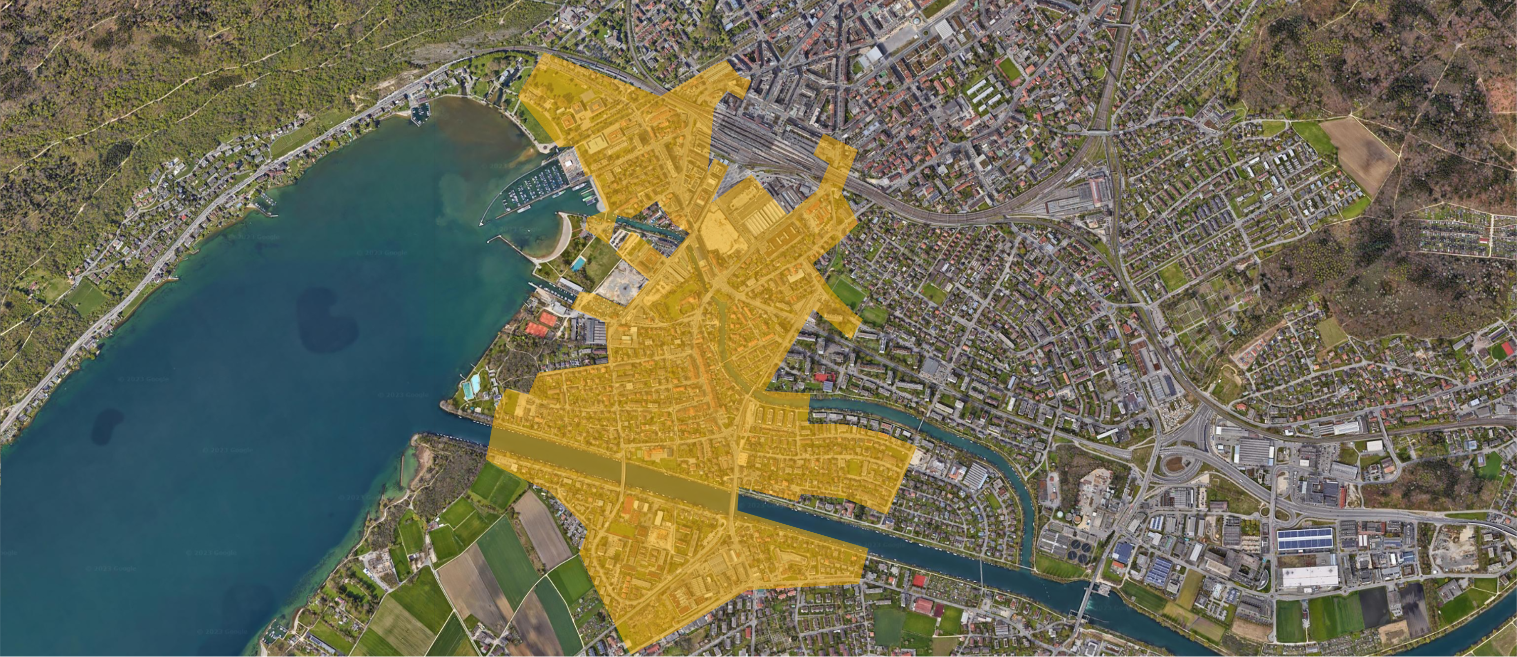 Betroffene Gebiete der Netz-Wasserleitungsspülung vom 8. bis 22. August 2023