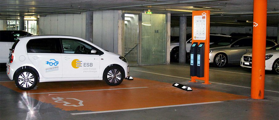 E-Ladestationen im Bahnhofparking