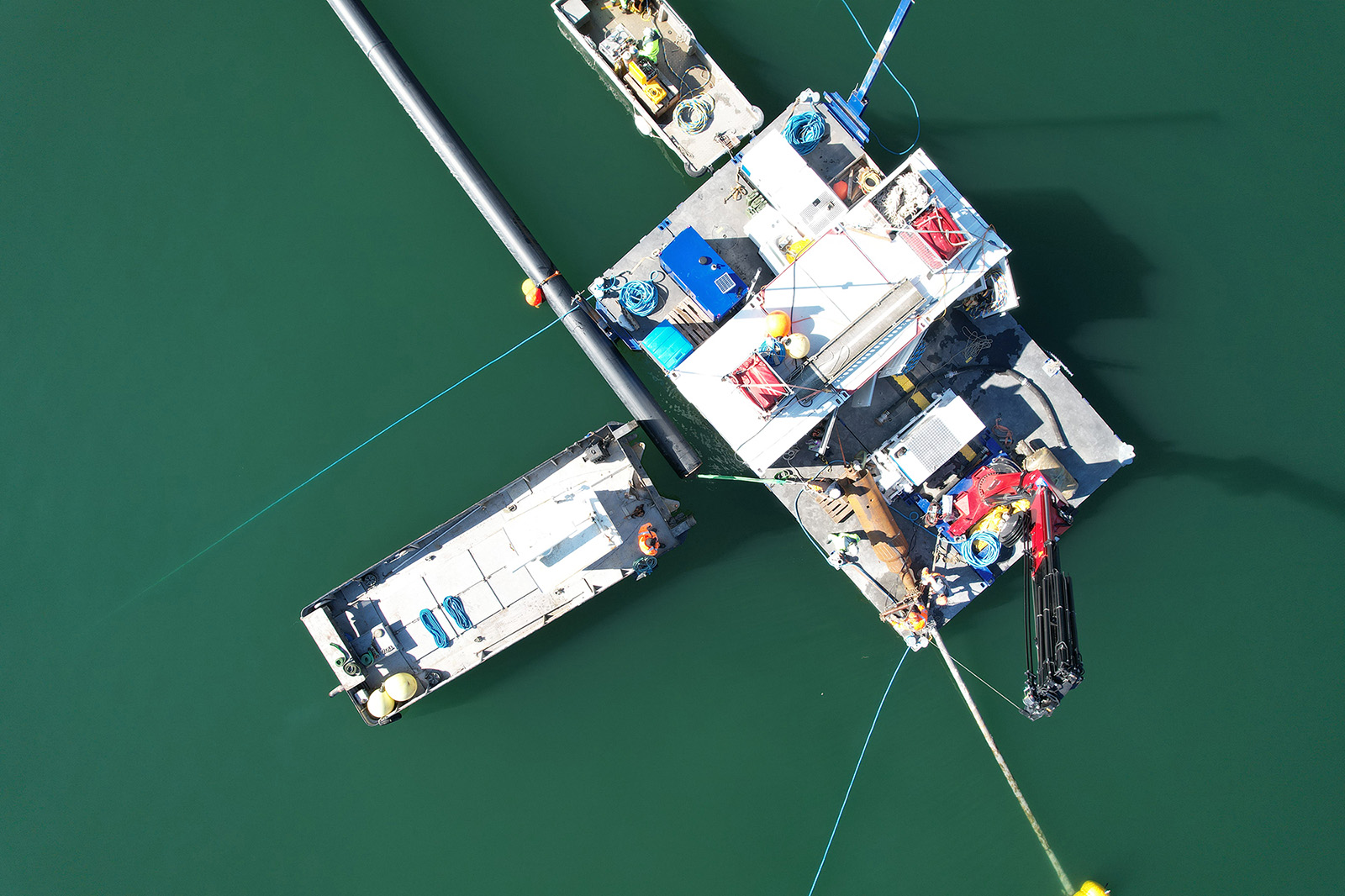 Rohreinzug Energieverbund Bielersee Bild von oben