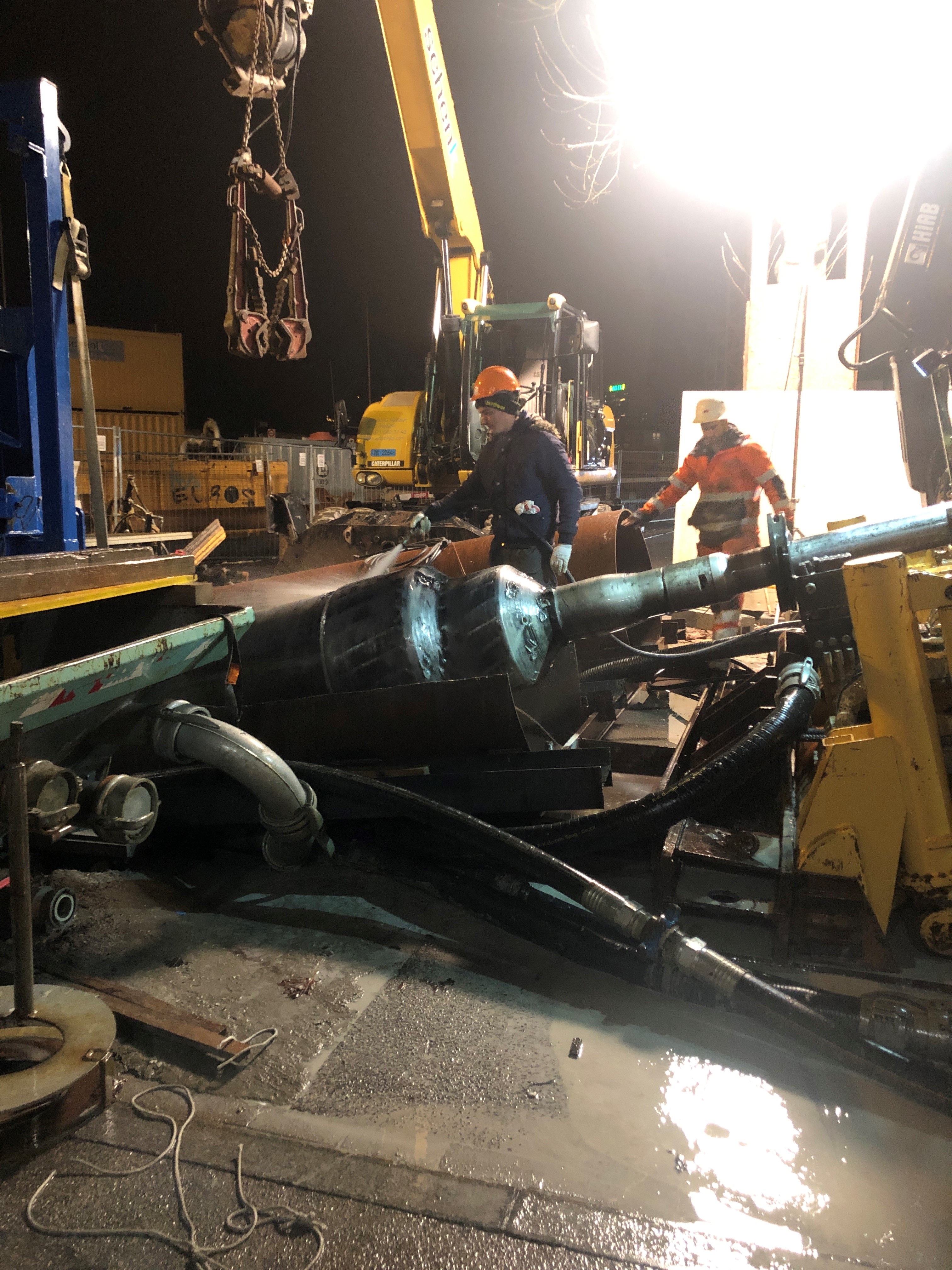 Bohrung zum einziehen der ersten Leitung