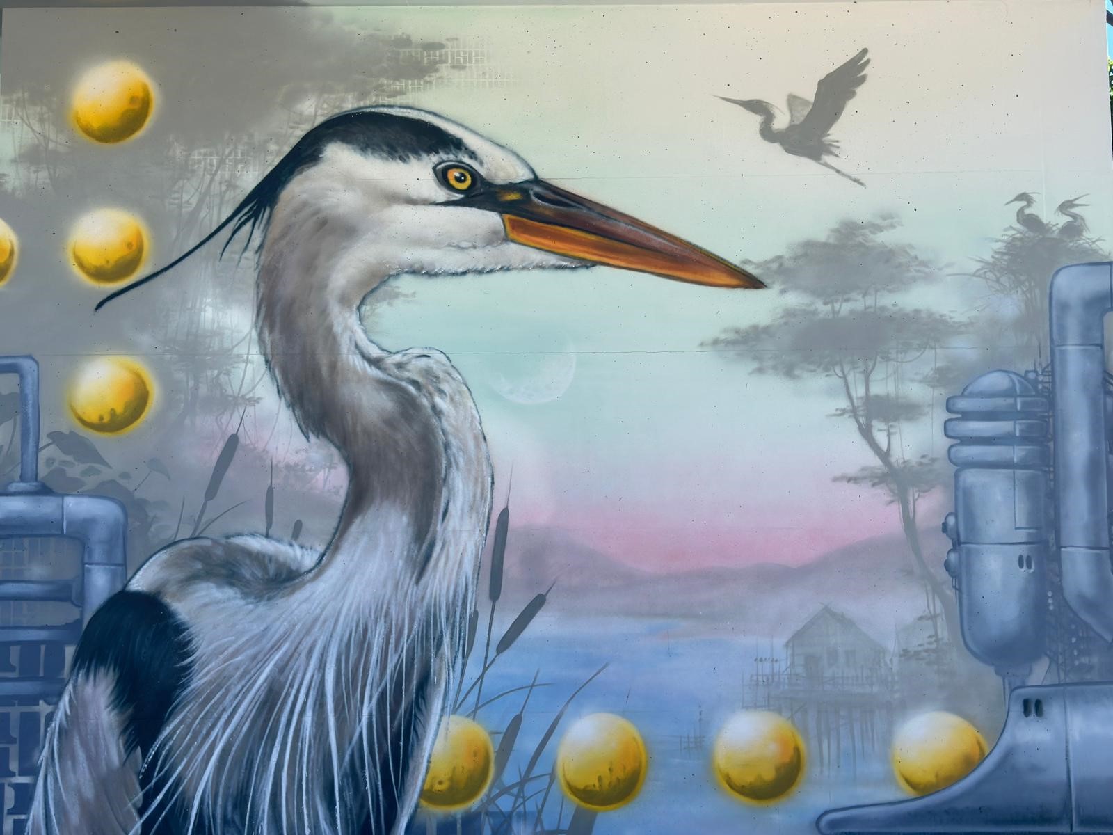 Graffiti auf dem Gebäude des EVB