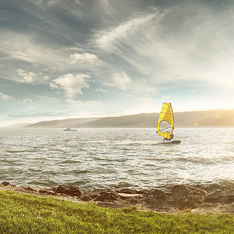 Surfer auf dem Bielersee