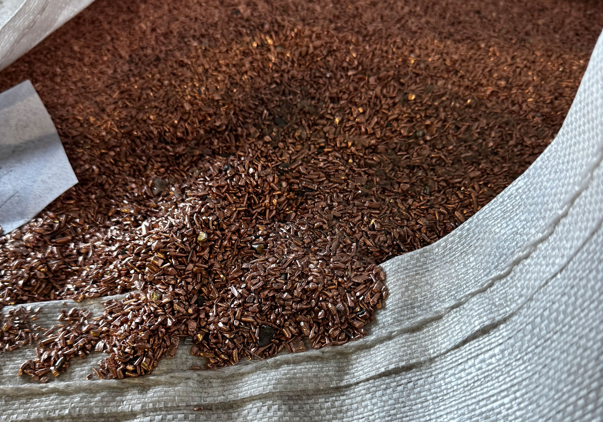 Kupfer in der Recyclinganlage